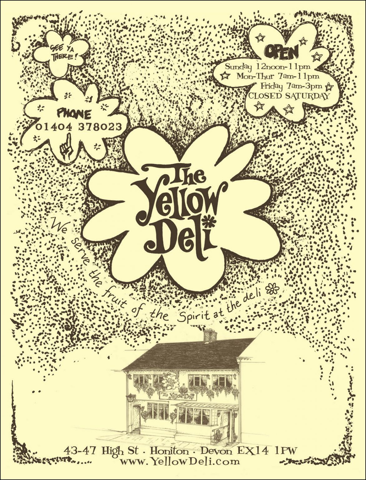 Menu The Yellow Deli Honiton